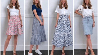 Casual T Shirt And Skirt Outfit